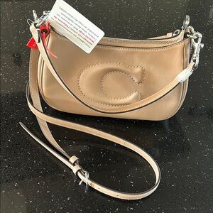 Coach Tan Crossbody Bag with Signature Logo